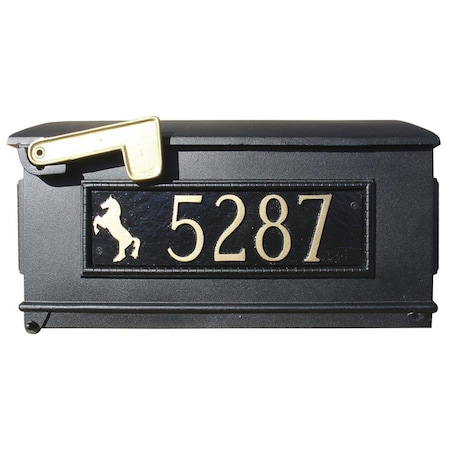 3 Cast Aluminum Address Plates With Horse